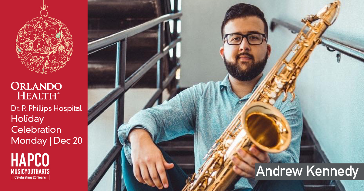 Andrew Kennedy performs at Orlando Health Dr. P. Phillips Hospital