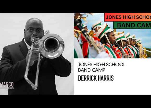 HAPCO Clinician Derrick Harris at Jones High School’s Summer Music Enrichment Program