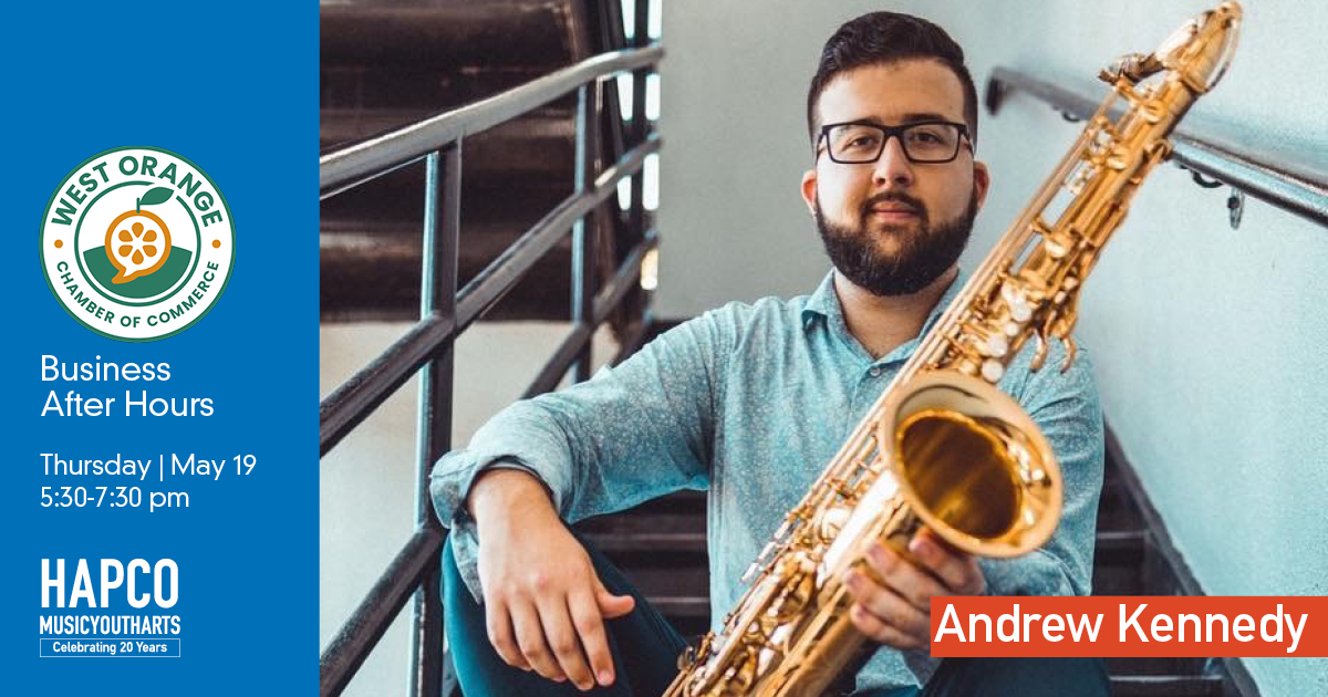 Andrew Kennedy performs at the West Orange Chamber of Commerce Business After Hours