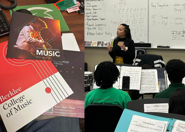Berklee College of Music visit to Evans High School