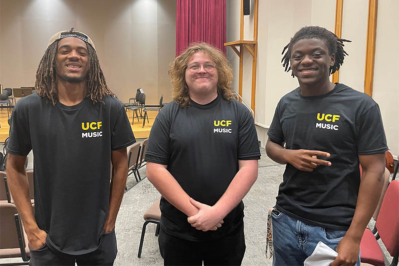 students at the University of Central Florida Cello Day